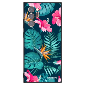 Picasee husă neagră din silicon pentru Samsung Galaxy Note 20 Ultra - Pink Monstera