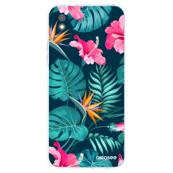Picasee husă neagră din silicon pentru Xiaomi Redmi 9A - Pink Monstera