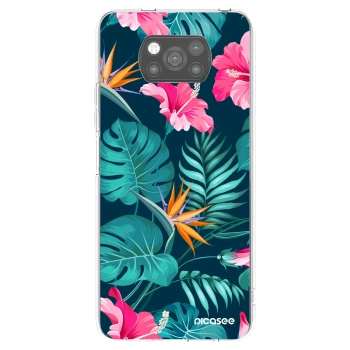 Picasee husă neagră din silicon pentru Xiaomi Poco X3 - Pink Monstera