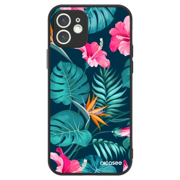 Picasee ULTIMATE CASE pentru Apple iPhone 12 - Pink Monstera