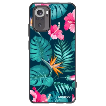 Picasee husă neagră din silicon pentru Xiaomi Redmi Note 10S - Pink Monstera
