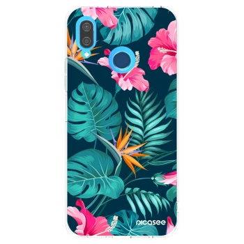 Picasee husă transparentă din silicon pentru Huawei P20 Lite - Pink Monstera