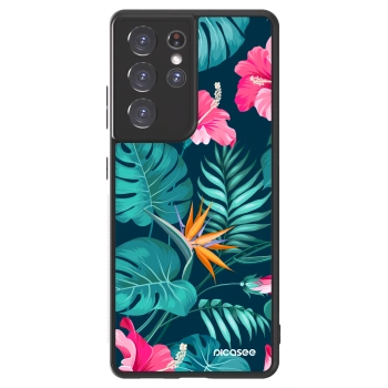 Husă pentru Samsung Galaxy S21 Ultra 5G G998B - Pink Monstera