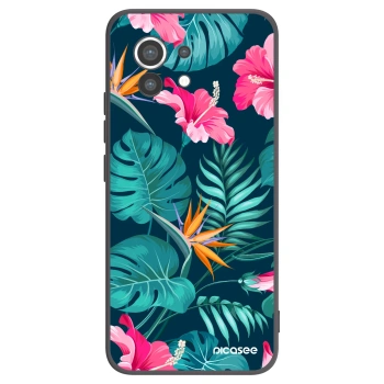 Picasee husă neagră din silicon pentru Xiaomi Mi 11 - Pink Monstera