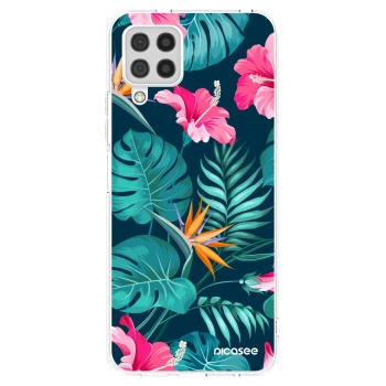 Picasee husă transparentă din silicon pentru Samsung Galaxy A22 A225F 4G - Pink Monstera