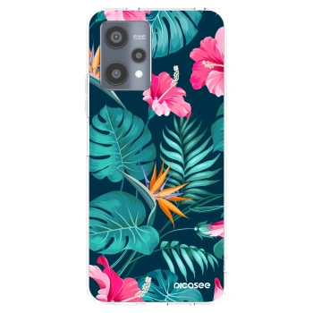 Picasee husă transparentă din silicon pentru Realme 9 Pro 5G - Pink Monstera