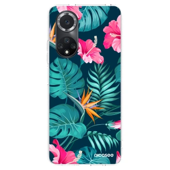 Picasee husă transparentă din silicon pentru Huawei Nova 9 SE - Pink Monstera