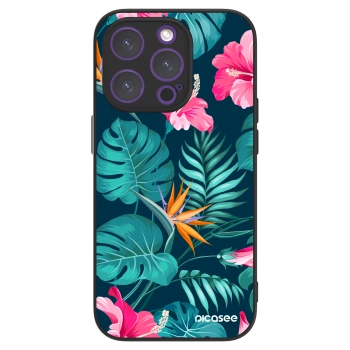 Picasee ULTIMATE CASE pentru Apple iPhone 14 Pro - Pink Monstera