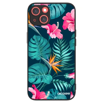 Picasee ULTIMATE CASE MagSafe pentru Apple iPhone 13 - Pink Monstera