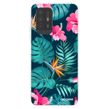 Picasee husă transparentă din silicon pentru OPPO A94 5G - Pink Monstera