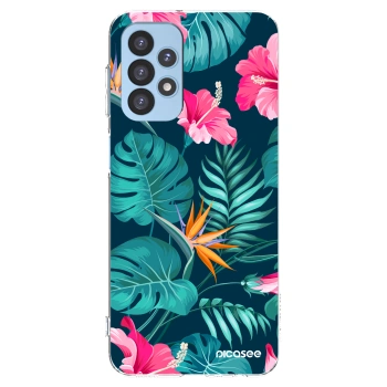 Picasee husă transparentă din silicon pentru Samsung Galaxy A23 A235F 4G - Pink Monstera