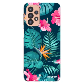 Picasee husă transparentă din silicon pentru Samsung Galaxy A23 A236B 5G - Pink Monstera