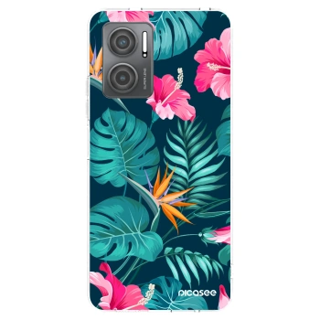 Picasee husă transparentă din silicon pentru Xiaomi Redmi 10 5G - Pink Monstera