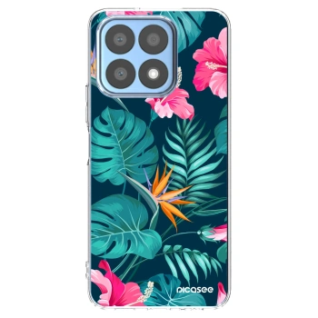 Picasee husă transparentă din silicon pentru Honor X8a - Pink Monstera