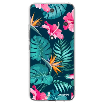 Picasee husă transparentă din silicon pentru Honor Magic5 Lite 5G - Pink Monstera