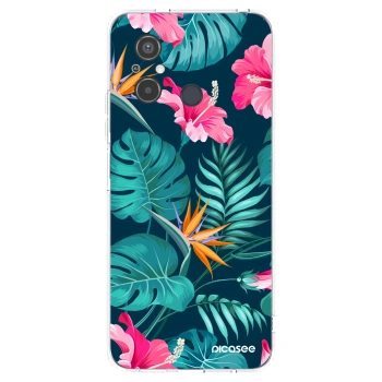Picasee husă transparentă din silicon pentru Xiaomi Redmi 12C - Pink Monstera