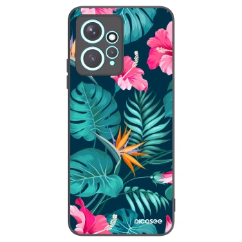 Picasee husă neagră din silicon pentru Xiaomi Redmi Note 12 4G - Pink Monstera