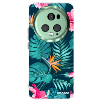 Picasee husă transparentă din silicon pentru Honor Magic5 Pro - Pink Monstera