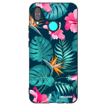 Picasee husă neagră din silicon pentru Huawei Nova 3 - Pink Monstera