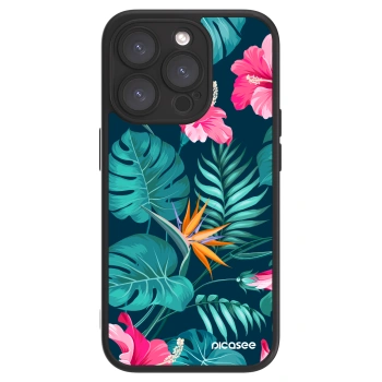 Picasee ULTIMATE CASE pentru Apple iPhone 15 Pro - Pink Monstera