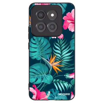Picasee husă neagră din silicon pentru Xiaomi 14 Pro - Pink Monstera