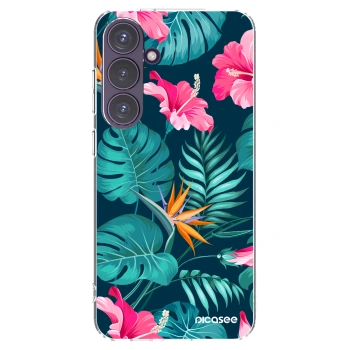 Picasee husă transparentă din silicon pentru Samsung Galaxy S24+ S926B 5G - Pink Monstera