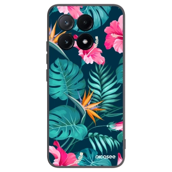 Picasee husă neagră din silicon pentru Xiaomi Poco X6 Pro - Pink Monstera