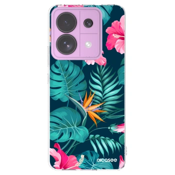 Picasee husă transparentă din silicon pentru Xiaomi Redmi Note 13 Pro 5G - Pink Monstera