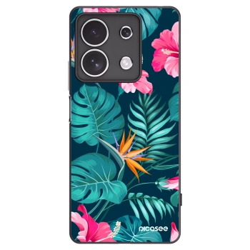 Picasee husă neagră din silicon pentru Xiaomi Redmi Note 13 4G - Pink Monstera
