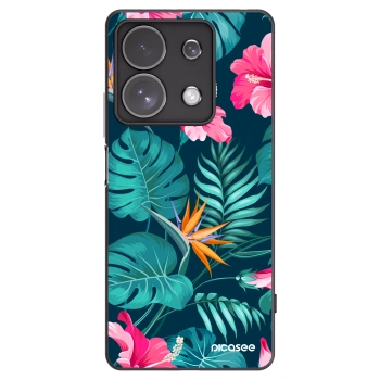 Picasee husă neagră din silicon pentru Xiaomi Redmi Note 13 Pro 4G - Pink Monstera