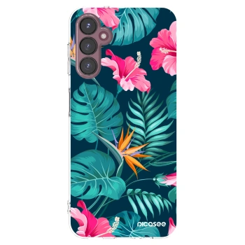 Picasee husă transparentă din silicon pentru Samsung Galaxy A05s A057G - Pink Monstera