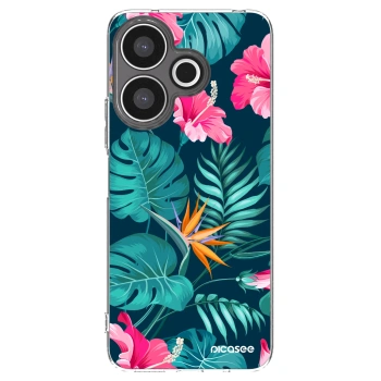 Picasee husă transparentă din silicon pentru Xiaomi Redmi 13 4G - Pink Monstera