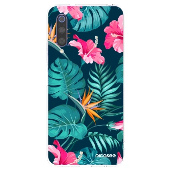 Picasee husă transparentă din silicon pentru Xiaomi Mi 9 - Pink Monstera