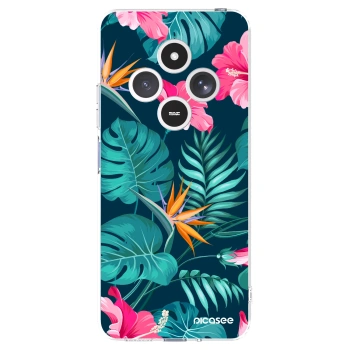 Picasee husă transparentă din silicon pentru Xiaomi Redmi 14C - Pink Monstera