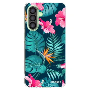 Picasee husă transparentă din silicon pentru Samsung Galaxy A26 5G A266B - Pink Monstera