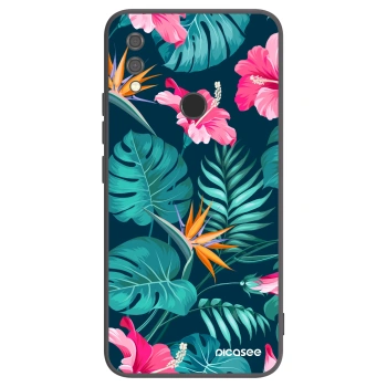 Picasee husă neagră din silicon pentru Xiaomi Redmi Note 7 - Pink Monstera