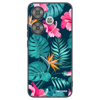 Picasee husă neagră din silicon pentru Xiaomi Poco F6 - Pink Monstera