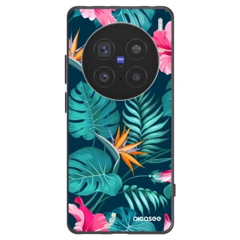 Picasee husă neagră din silicon pentru Vivo X200 Pro - Pink Monstera