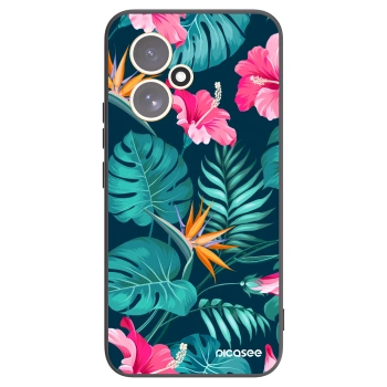 Picasee husă neagră din silicon pentru Honor 400 5G - Pink Monstera