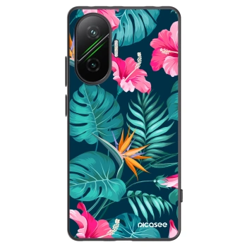 Picasee husă neagră din silicon pentru Xiaomi Poco F7 5G - Pink Monstera