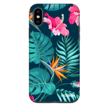 Husă pentru Apple iPhone X/XS - Pink Monstera