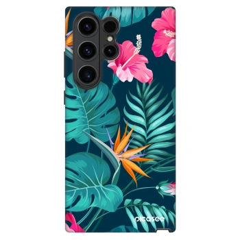 Husă pentru Samsung Galaxy S22 Ultra 5G - Pink Monstera