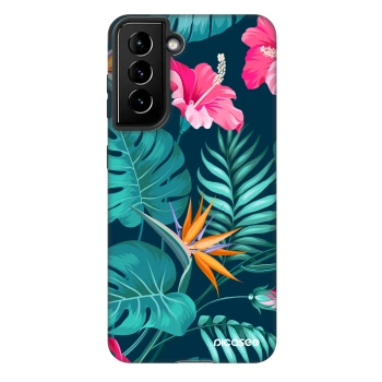 Husă pentru Samsung Galaxy S21 FE 5G - Pink Monstera
