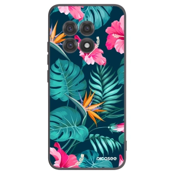 Picasee husă neagră din silicon pentru OnePlus 13R 5G - Pink Monstera