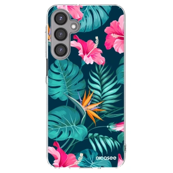 Picasee husă transparentă din silicon pentru Samsung Galaxy A16 4G - Pink Monstera