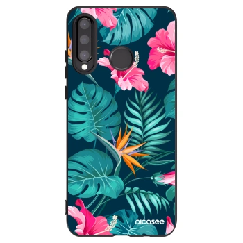Picasee husă neagră din silicon pentru Huawei P30 Lite - Pink Monstera