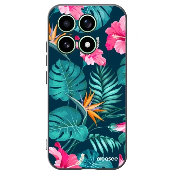 Picasee husă neagră din silicon pentru Xiaomi 17 - Pink Monstera