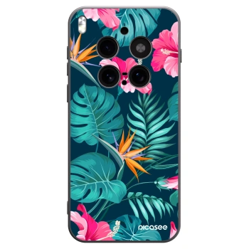 Picasee husă neagră din silicon pentru Vivo X300 Pro - Pink Monstera