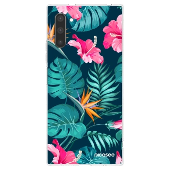 Picasee husă transparentă din silicon pentru Samsung Galaxy Note 10 N970F - Pink Monstera