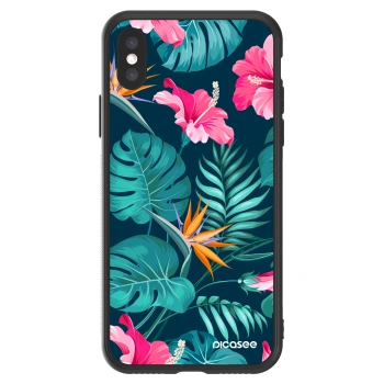 Picasee ULTIMATE CASE pentru Apple iPhone X/XS - Pink Monstera
